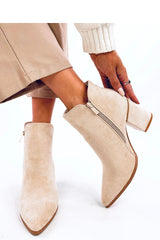 Classic Almond Toe Suede Heel Boots Inello