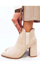 Classic Almond Toe Suede Heel Boots Inello