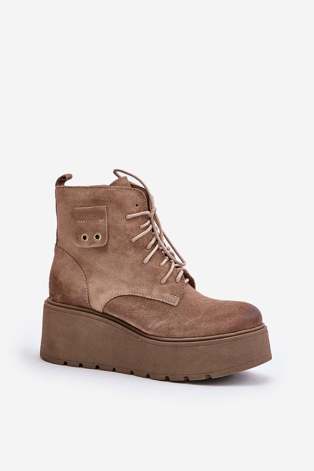 Stylish Suede Platform Boots Buskin