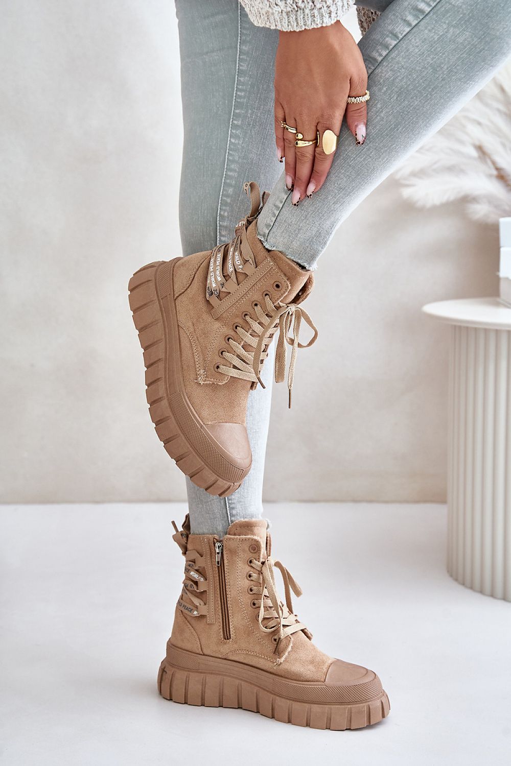 Eco-Suede Insulated Platform Boots Step in Style