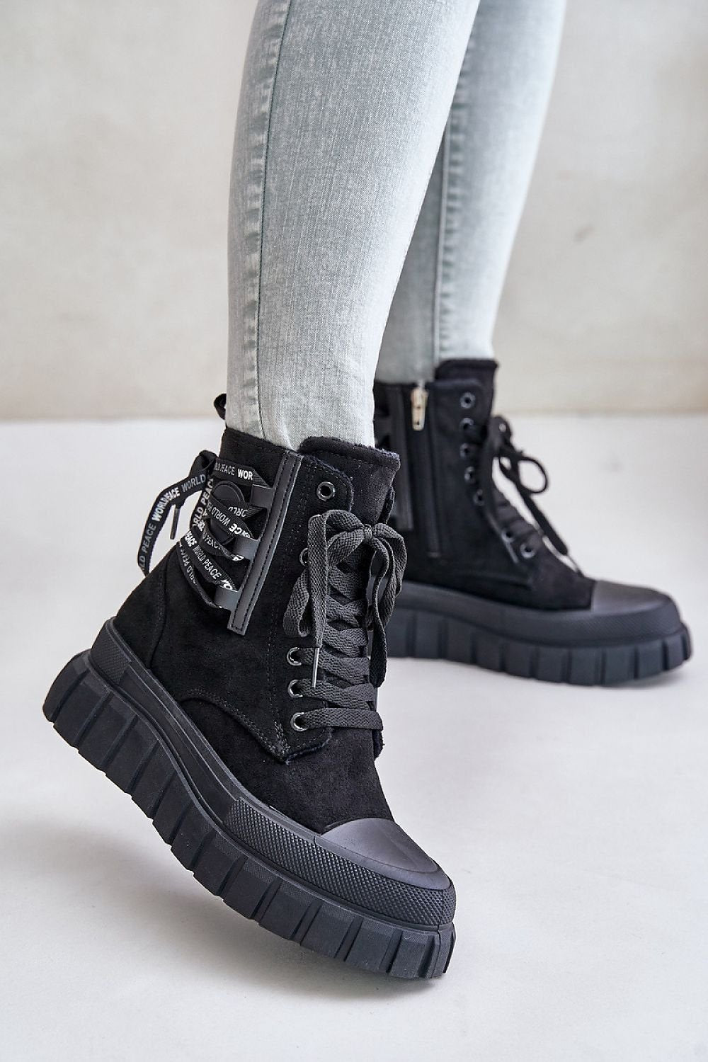 Eco-Suede Insulated Platform Boots Step in Style