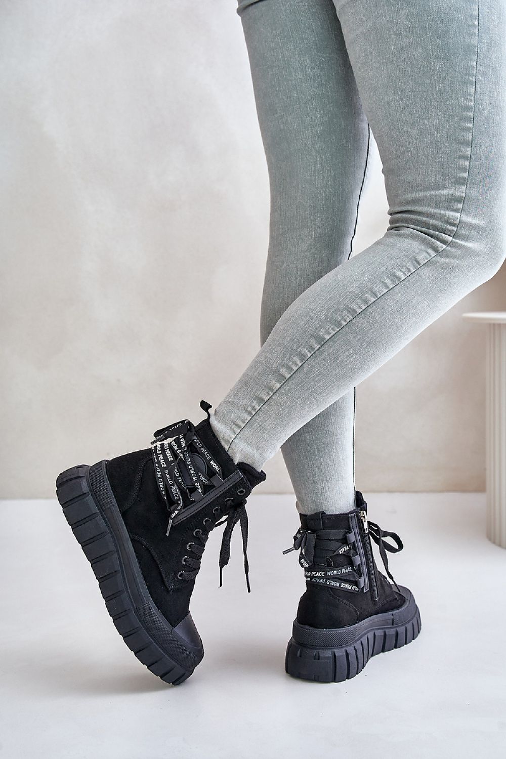 Eco-Suede Insulated Platform Boots Step in Style