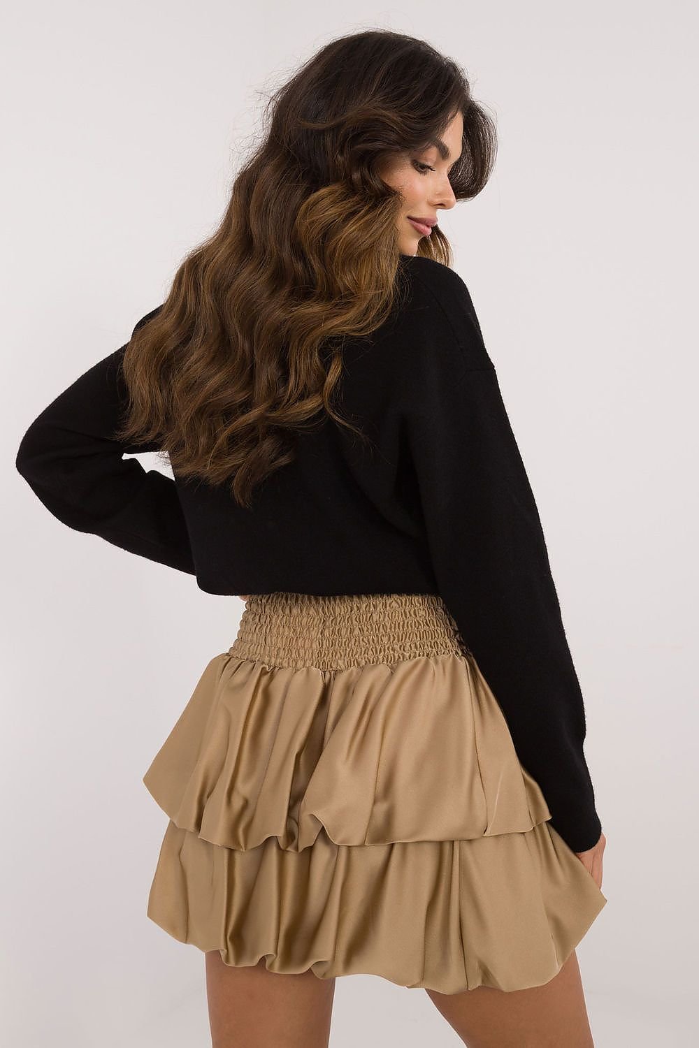 Stylish Ruffled Mini Skirt Italy Moda