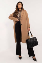 Elegant Over-The-Knee Button-Closure Coat Och Bella