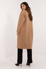 Elegant Over-The-Knee Button-Closure Coat Och Bella