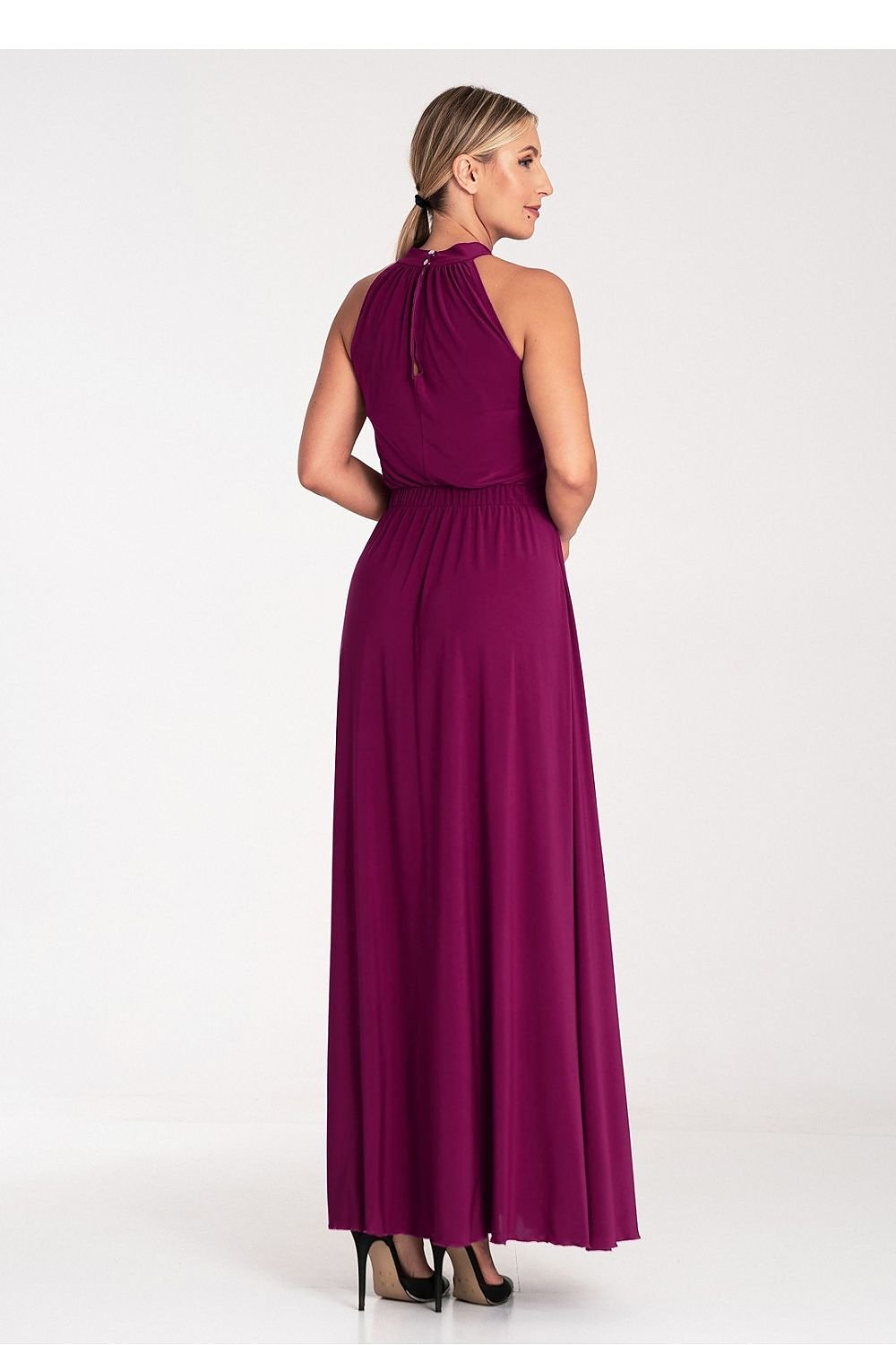 Charming Maxi Dress With Pearl Clasp Figl