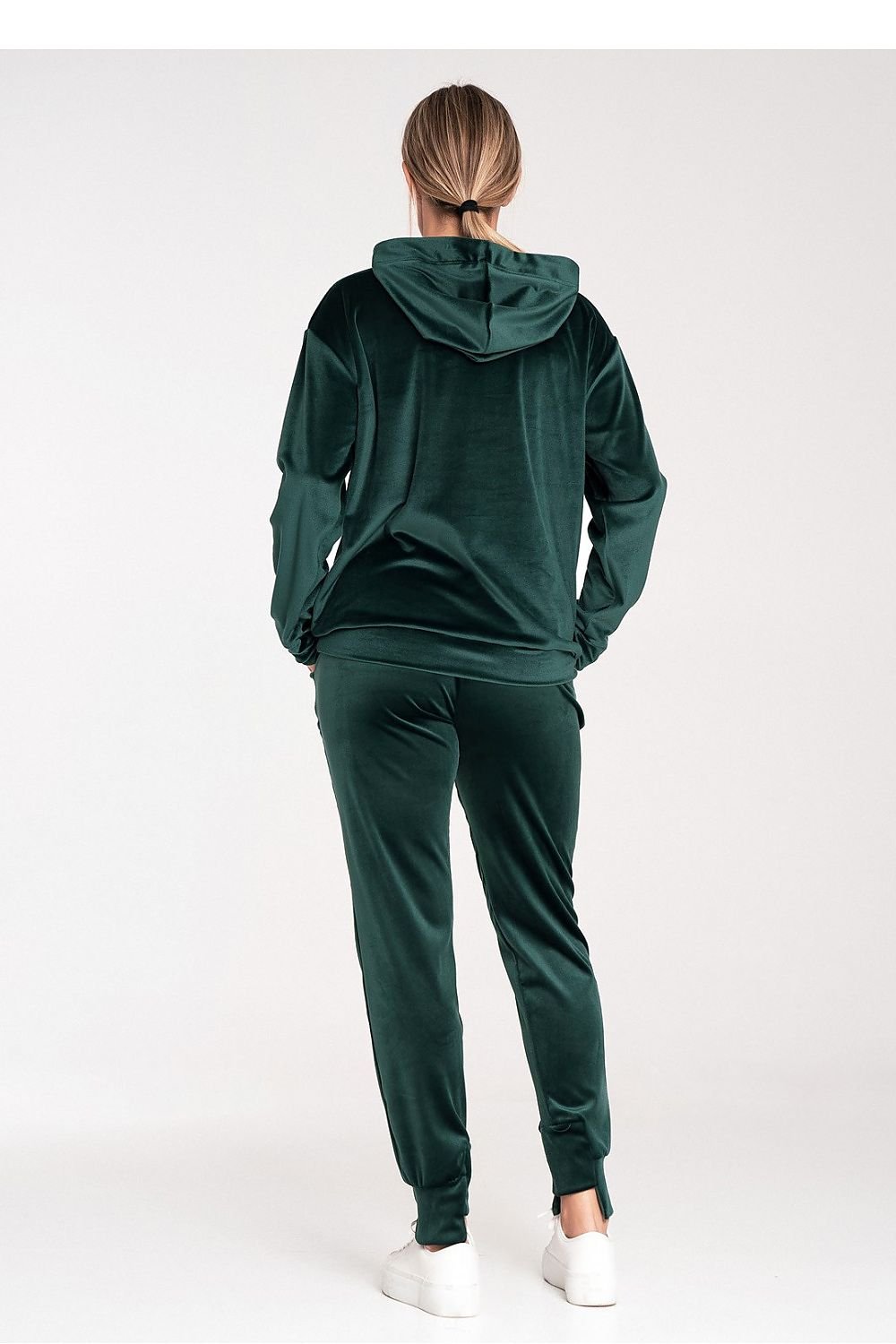 Velour Hooded Green Sweatshirt Figl