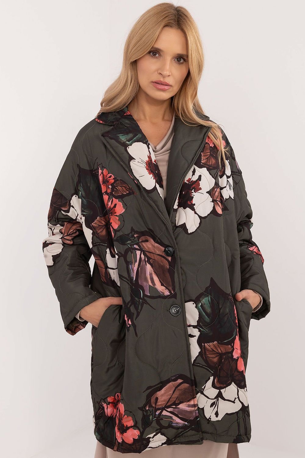 Floral Print Transitional Jacket Italy Moda