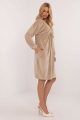 Elegant Velour Everyday Dress Italy Moda