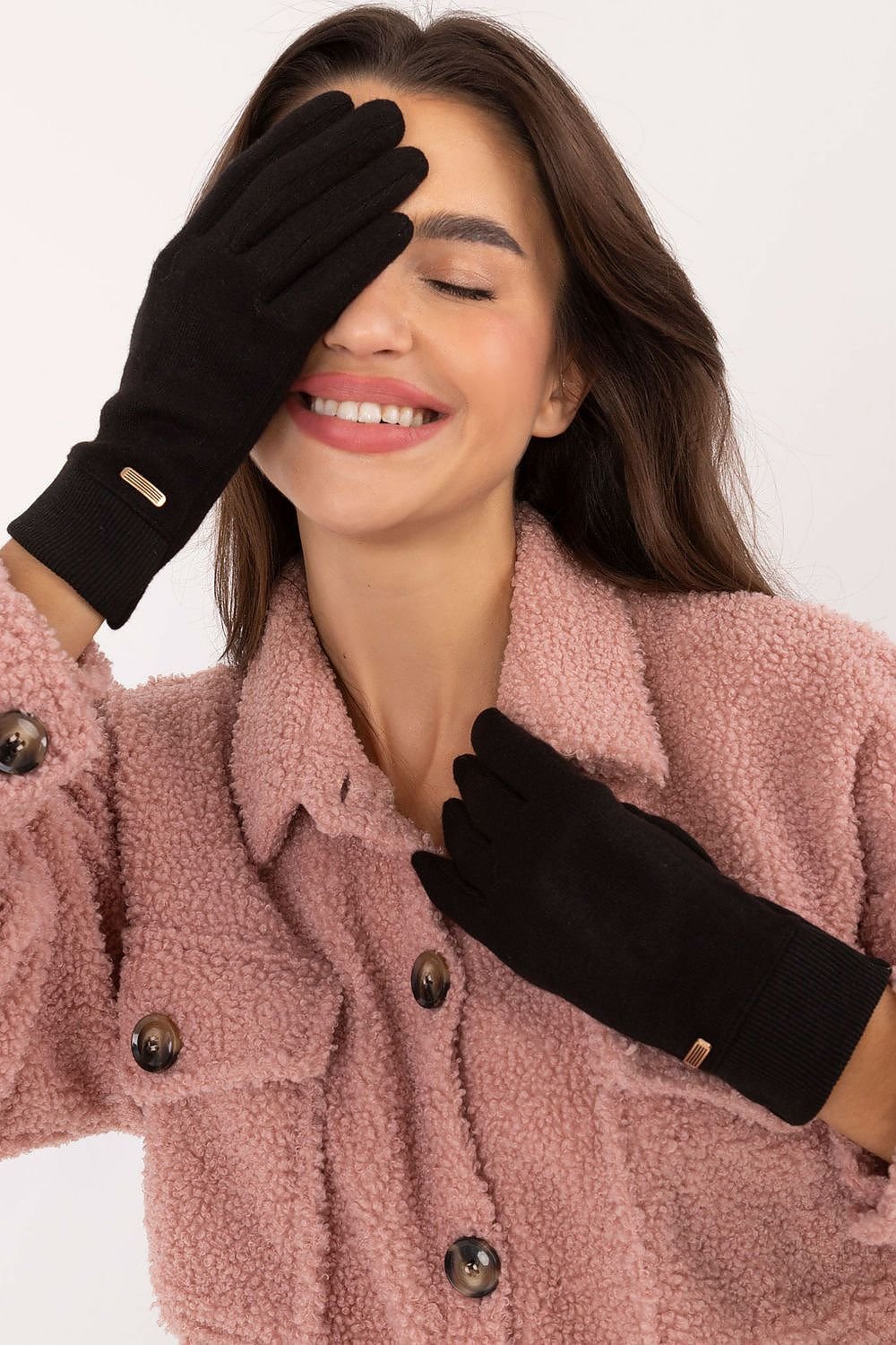 Stylish Warm Ribbed Gloves Elegant