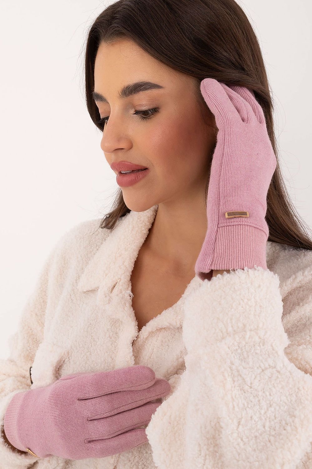 Stylish Warm Ribbed Gloves Elegant