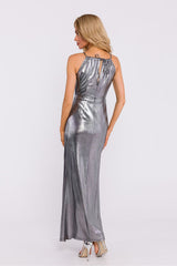 Dazzling Metallic Knit Maxi Dress Moe