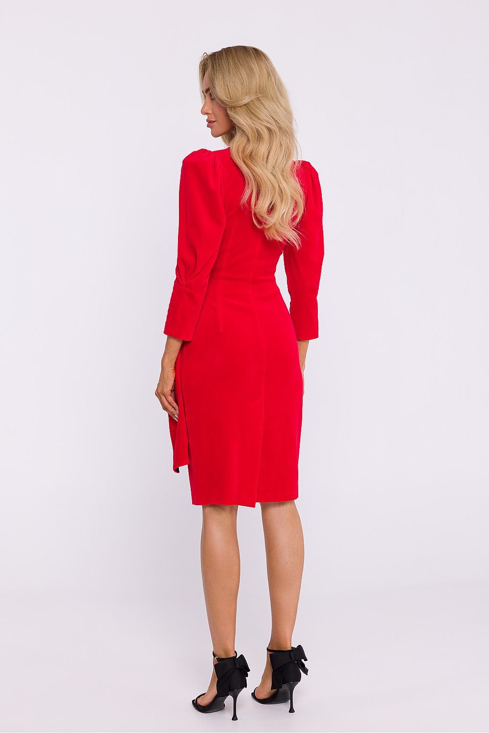 Elegant Velour Knit Evening Dress Moe