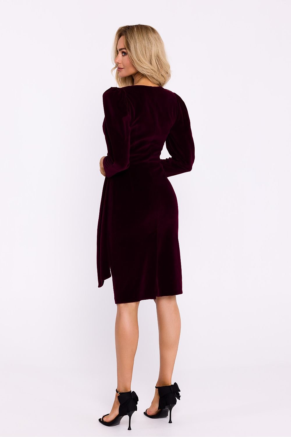 Elegant Velour Knit Evening Dress Moe