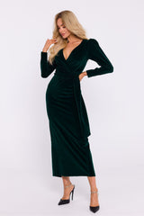 Elegant Velour Knit Pencil Dress Moe