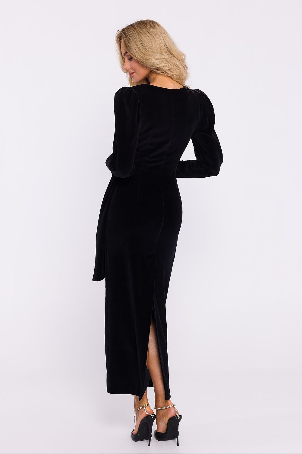 Elegant Velour Knit Pencil Dress Moe