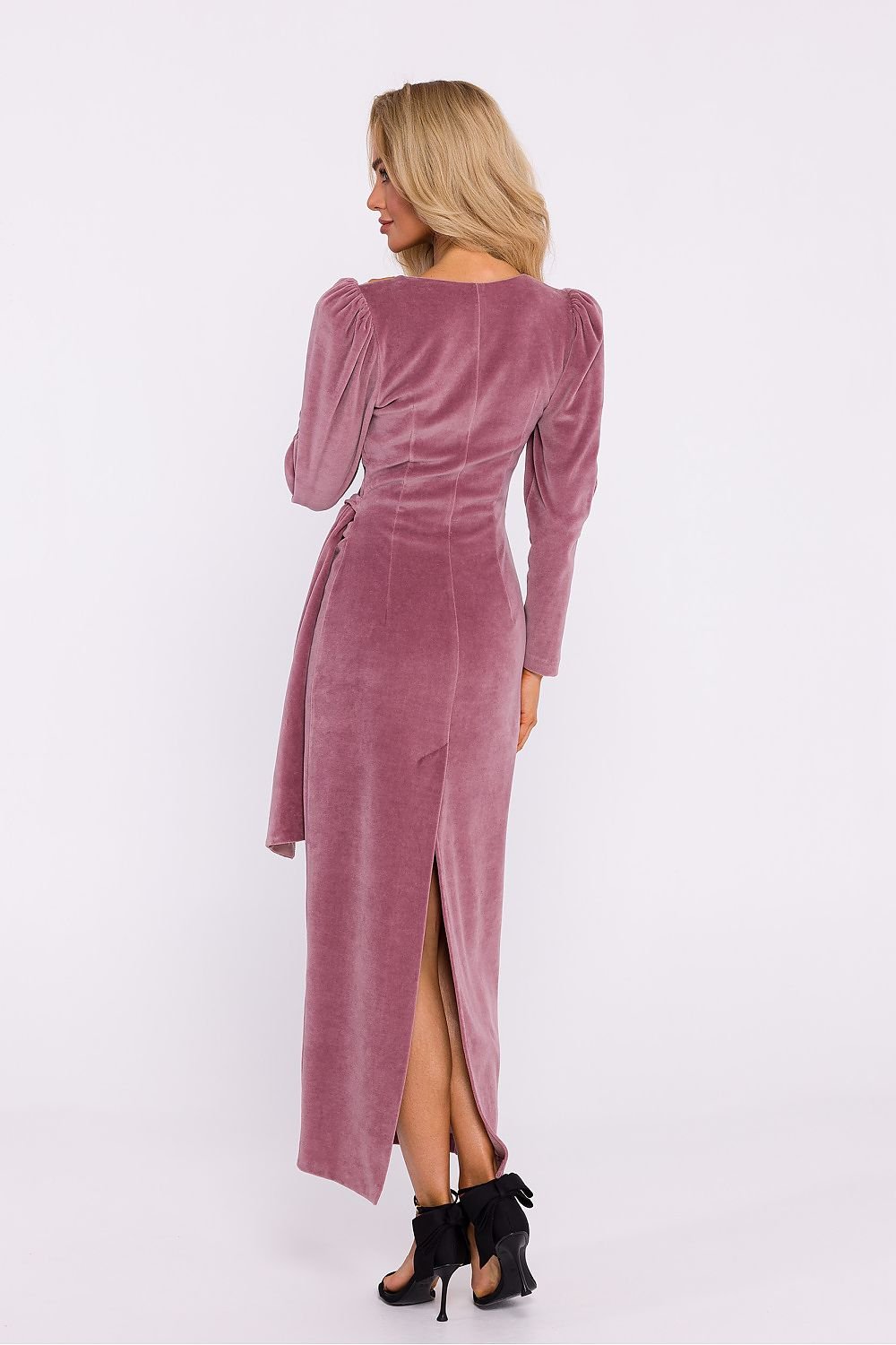 Elegant Velour Knit Pencil Dress Moe