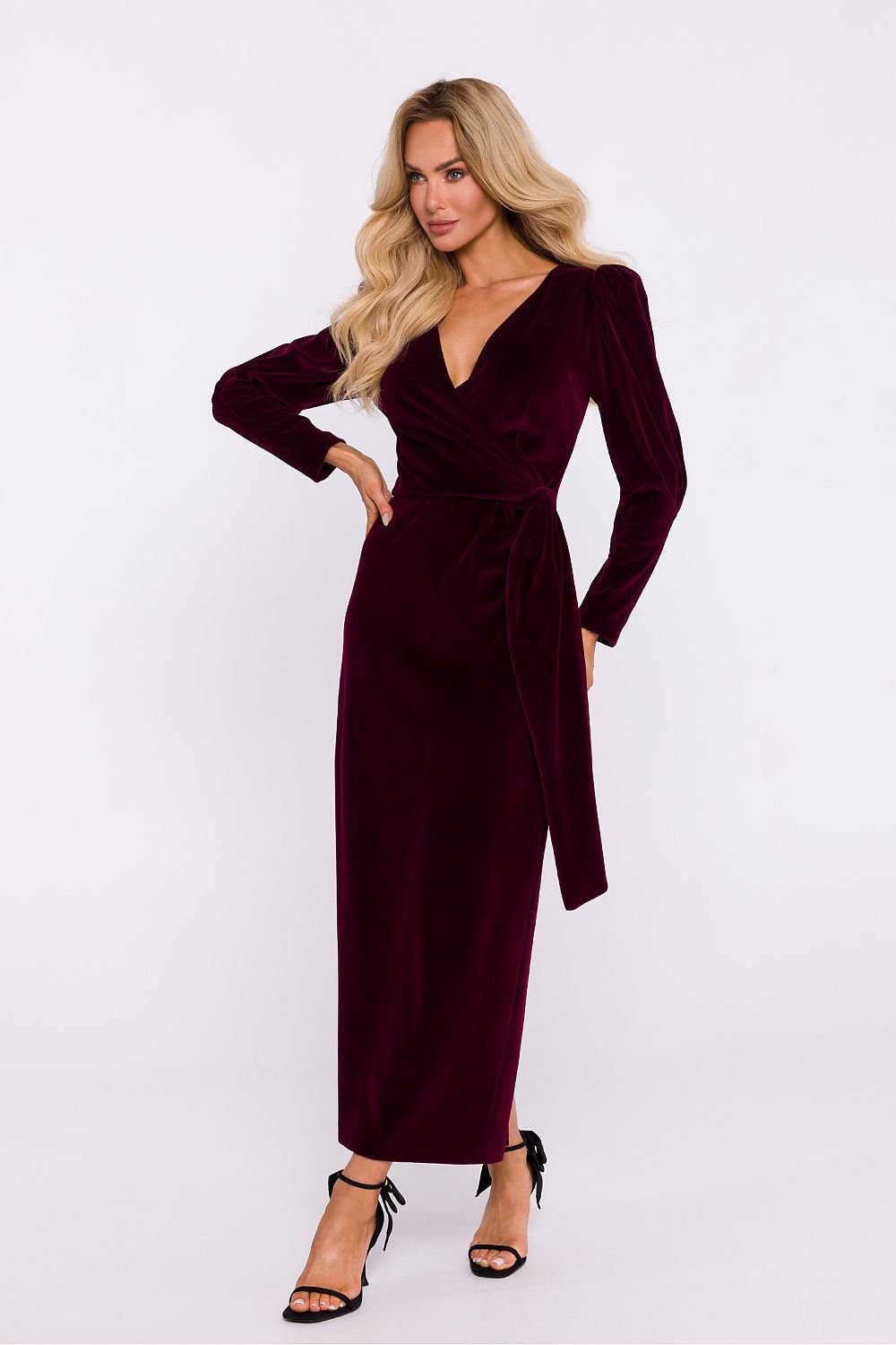 Elegant Velour Knit Pencil Dress Moe