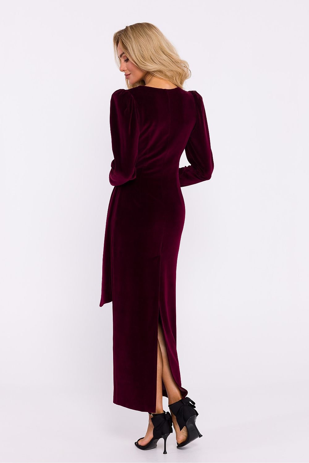 Elegant Velour Knit Pencil Dress Moe