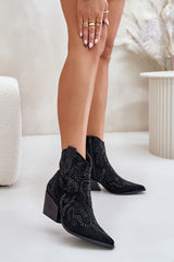 Unique Cowboy-Style Heel Boots Step in Style