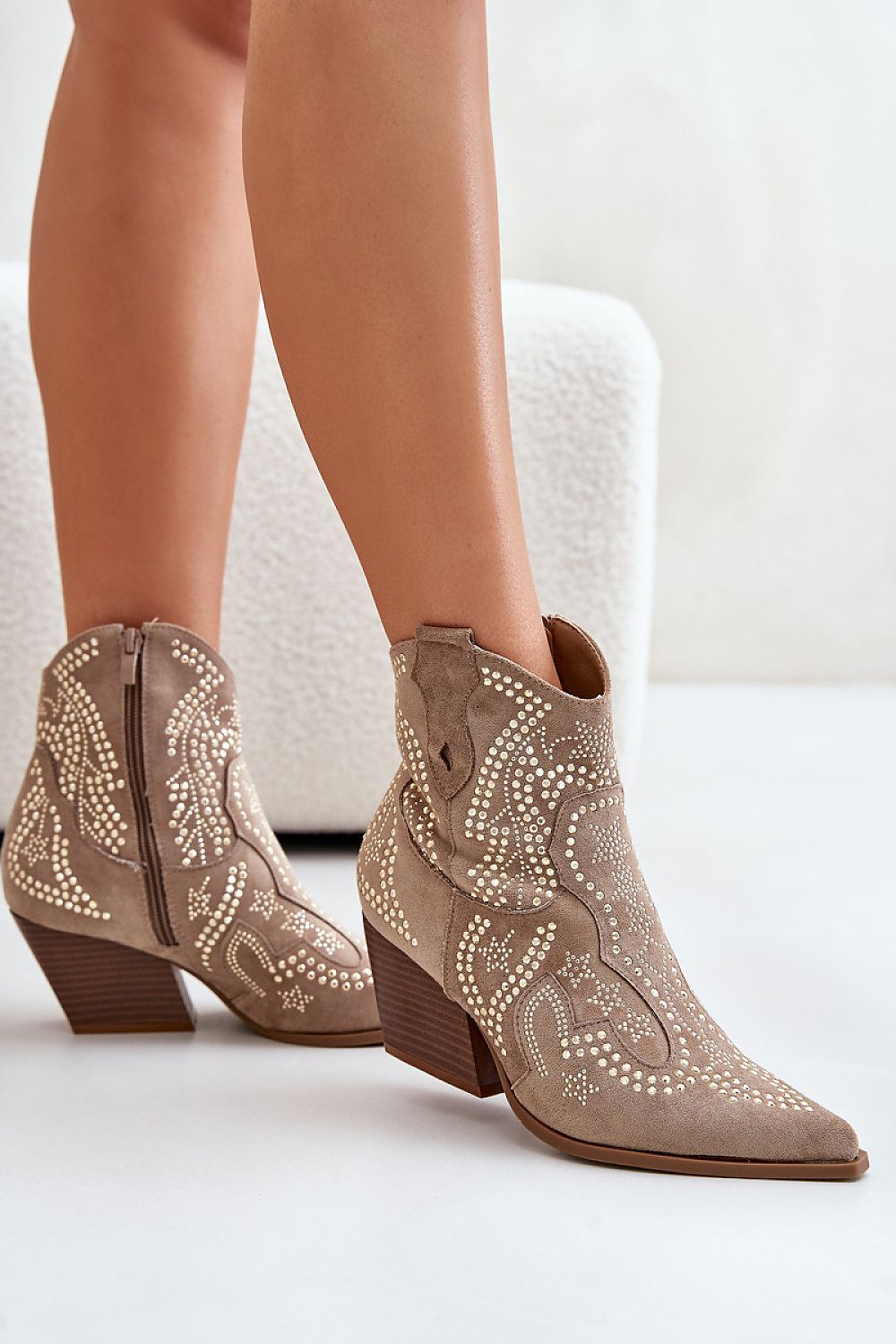 Unique Cowboy-Style Heel Boots Step in Style