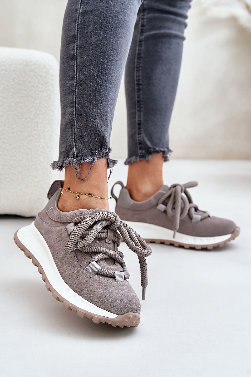 Unique Suede Platform Sneakers Step In Style