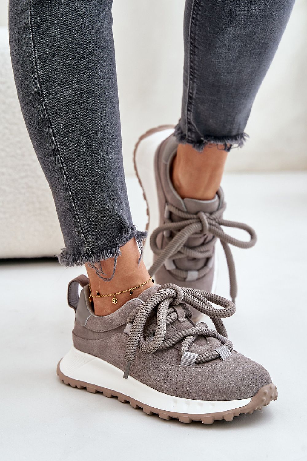 Unique Suede Platform Sneakers Step In Style