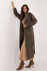 Elegant Double-Breasted Trench Coat Lakerta