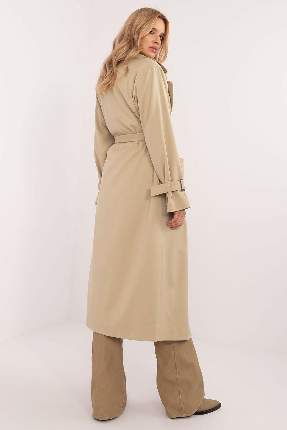 Elegant Double-Breasted Trench Coat Lakerta