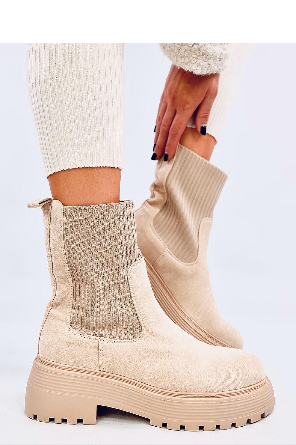 Unique Suede Platform Boots Inello