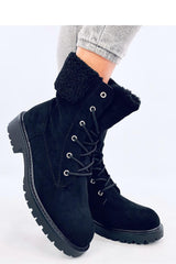 Charming Lace-Up Eco-Suede Boots Inello