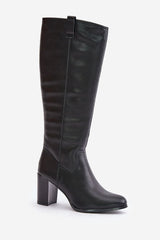 Warm Natural Leather Heel Boots Step in Style