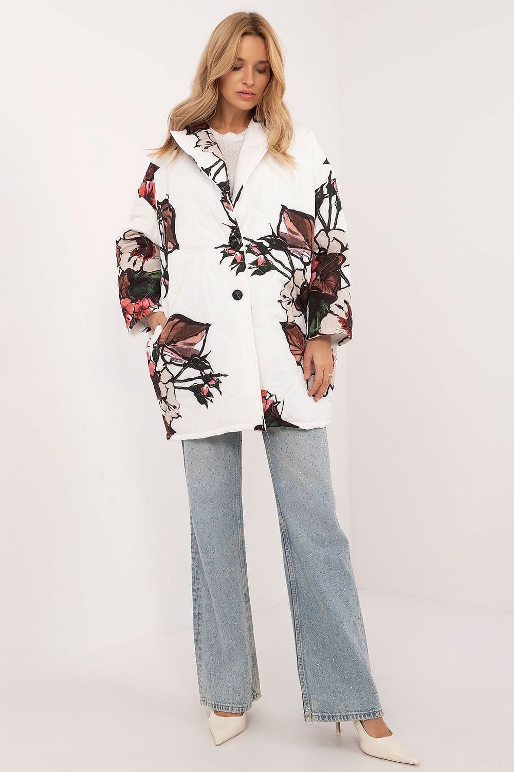 Floral Print Transitional Jacket Italy Moda