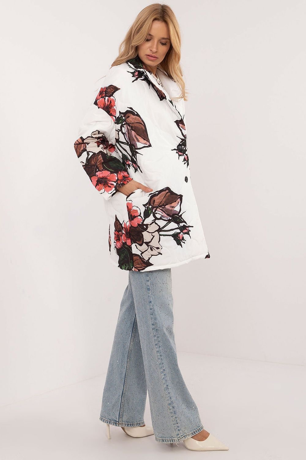 Floral Print Transitional Jacket Italy Moda