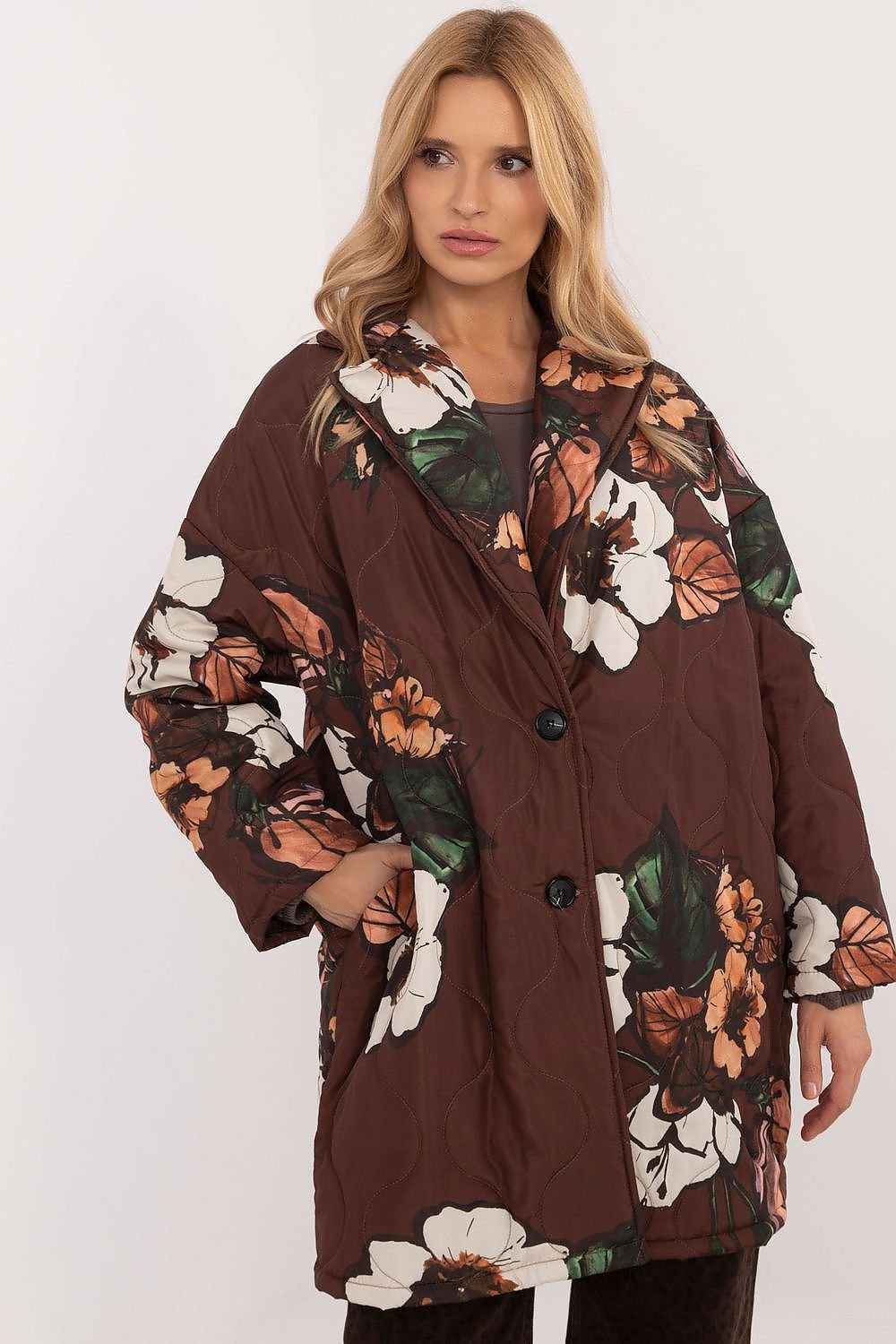 Floral Print Transitional Jacket Italy Moda