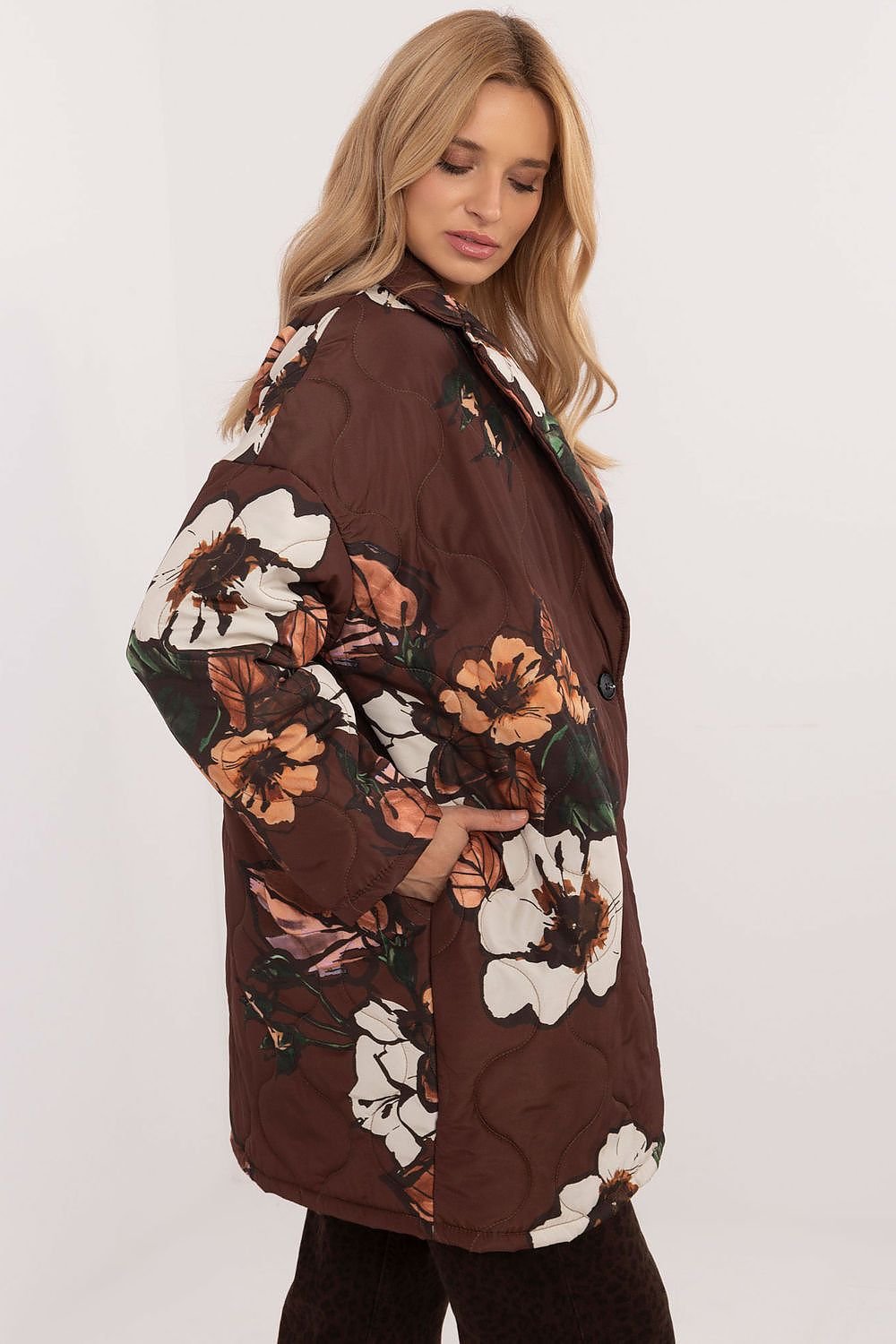 Floral Print Transitional Jacket Italy Moda