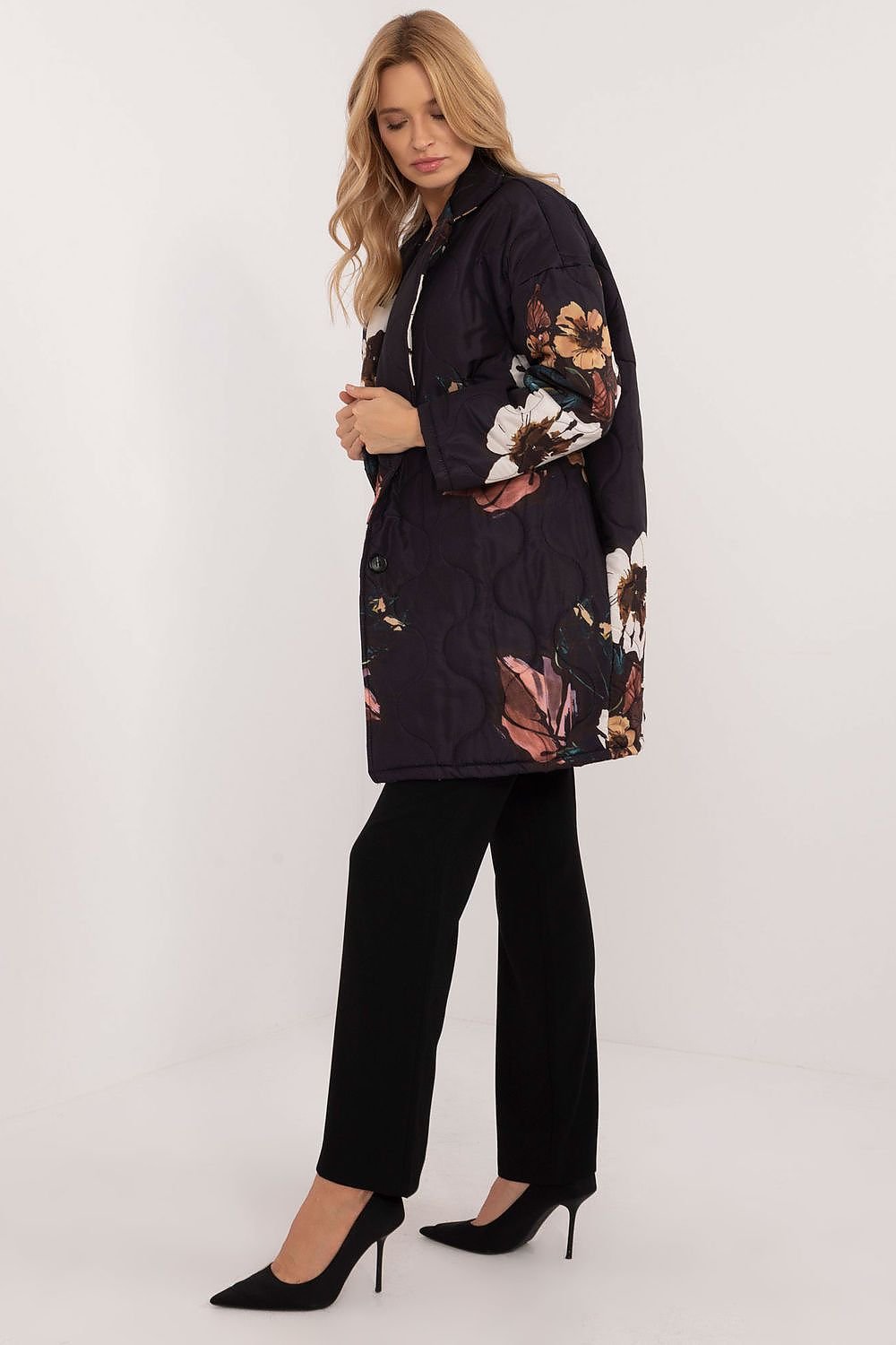 Floral Print Transitional Jacket Italy Moda