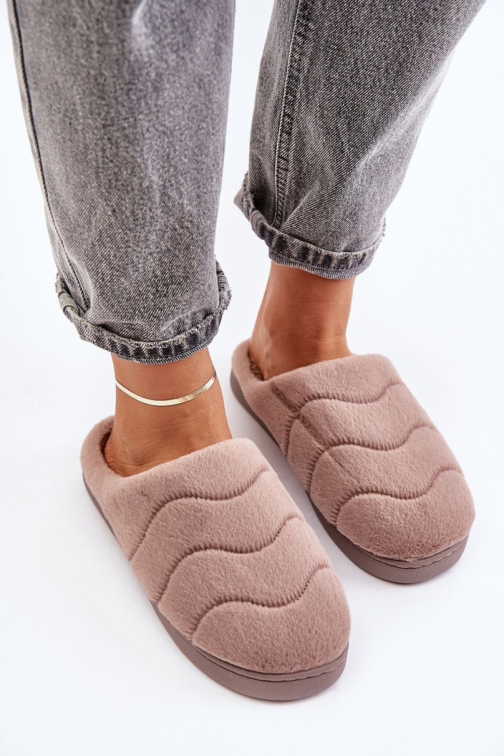 Cozy Fur Covered Toe Slippers Step In Style