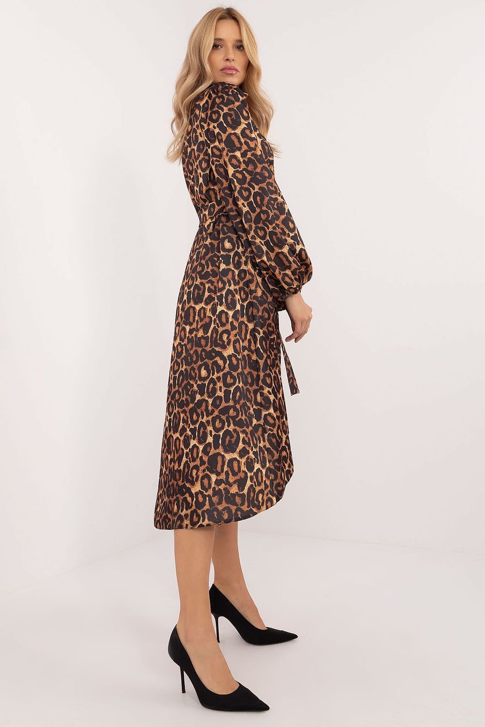 Elegant Asymmetrical Midi Shirt Dress Lakerta