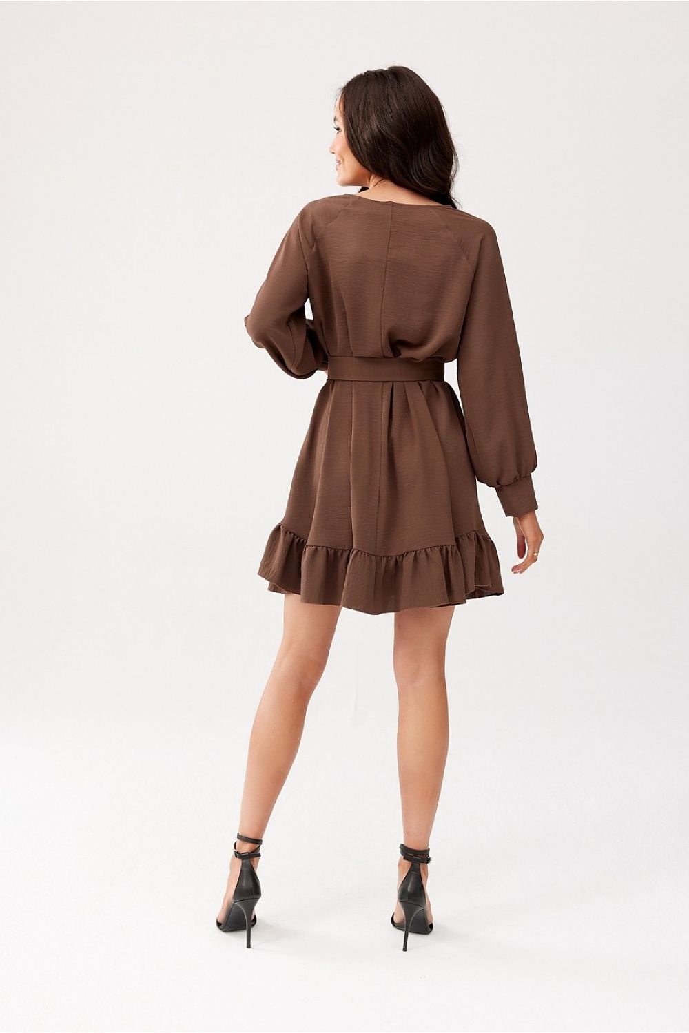 Charming Ruffle Long Sleeve Dress Roco Fashion