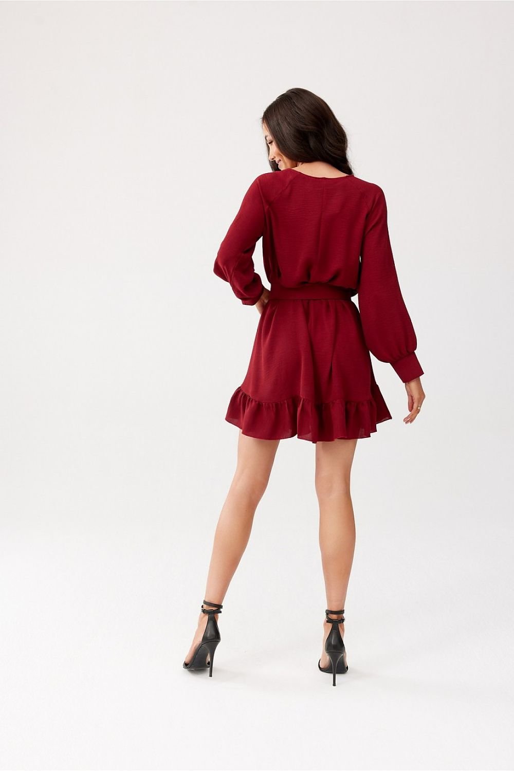 Charming Ruffle Long Sleeve Dress Roco Fashion