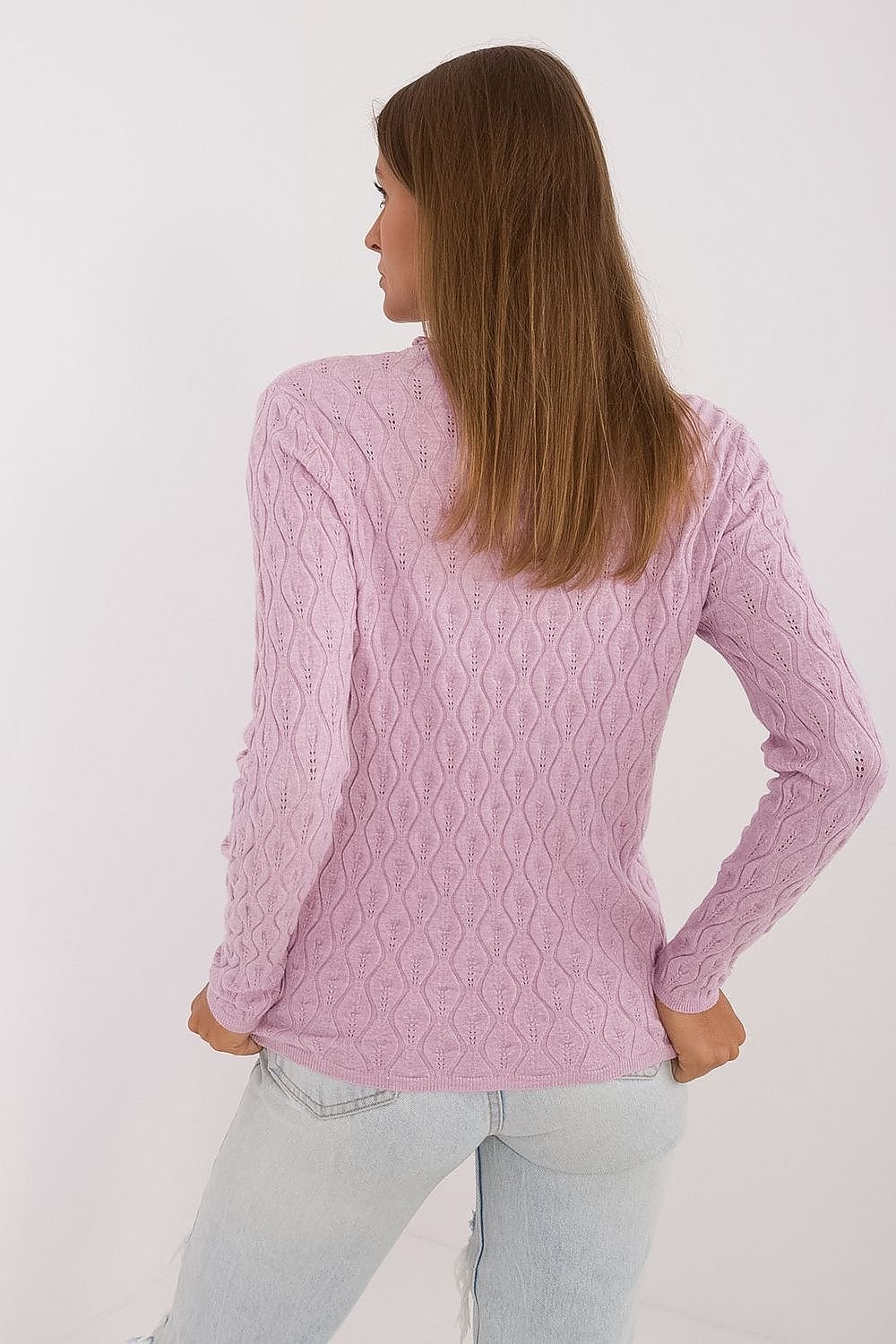 Chic Openwork Casual Turtleneck Sweater AT