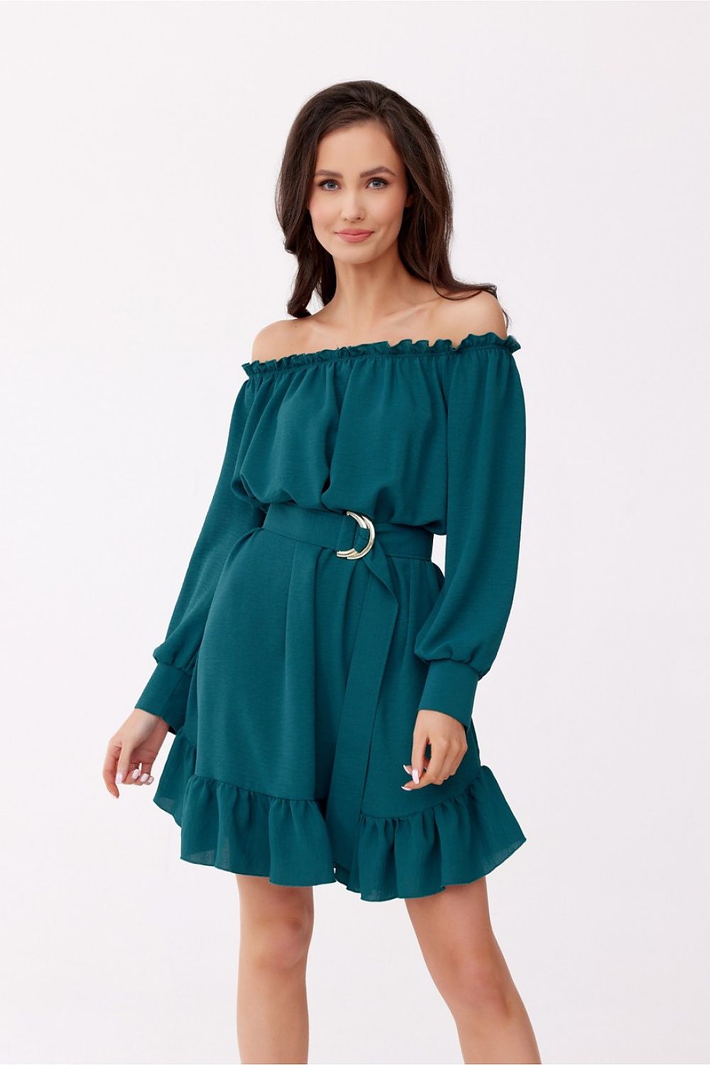 Airy Ruffle Trapeze Dress Roco Fashion