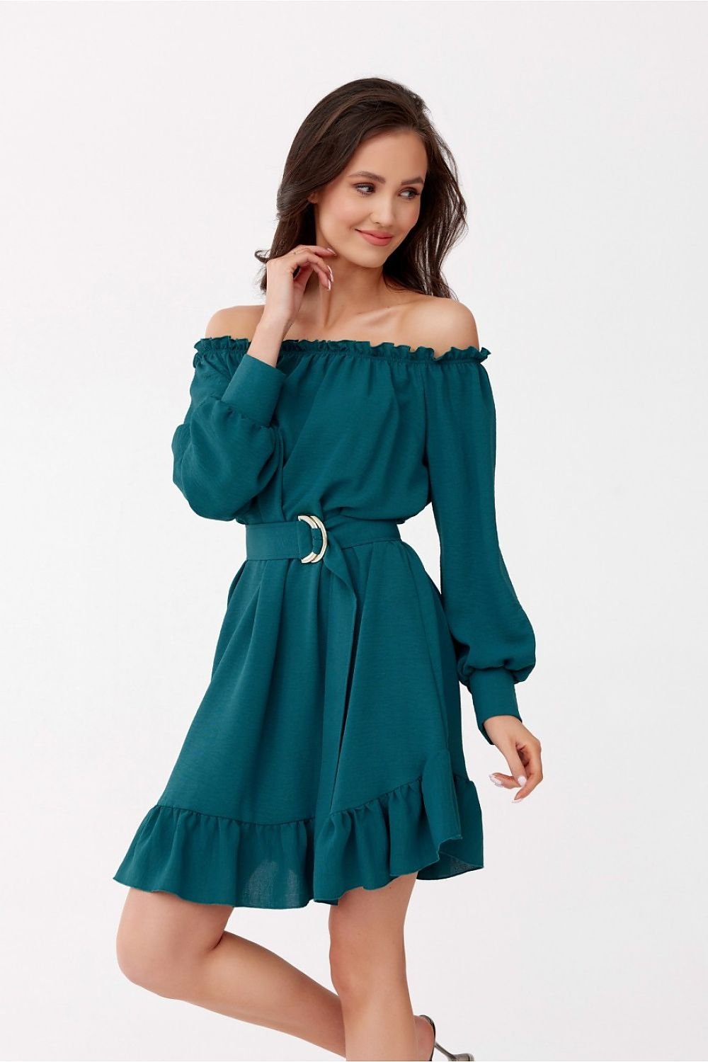 Airy Ruffle Trapeze Dress Roco Fashion