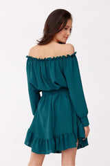 Airy Ruffle Trapeze Dress Roco Fashion