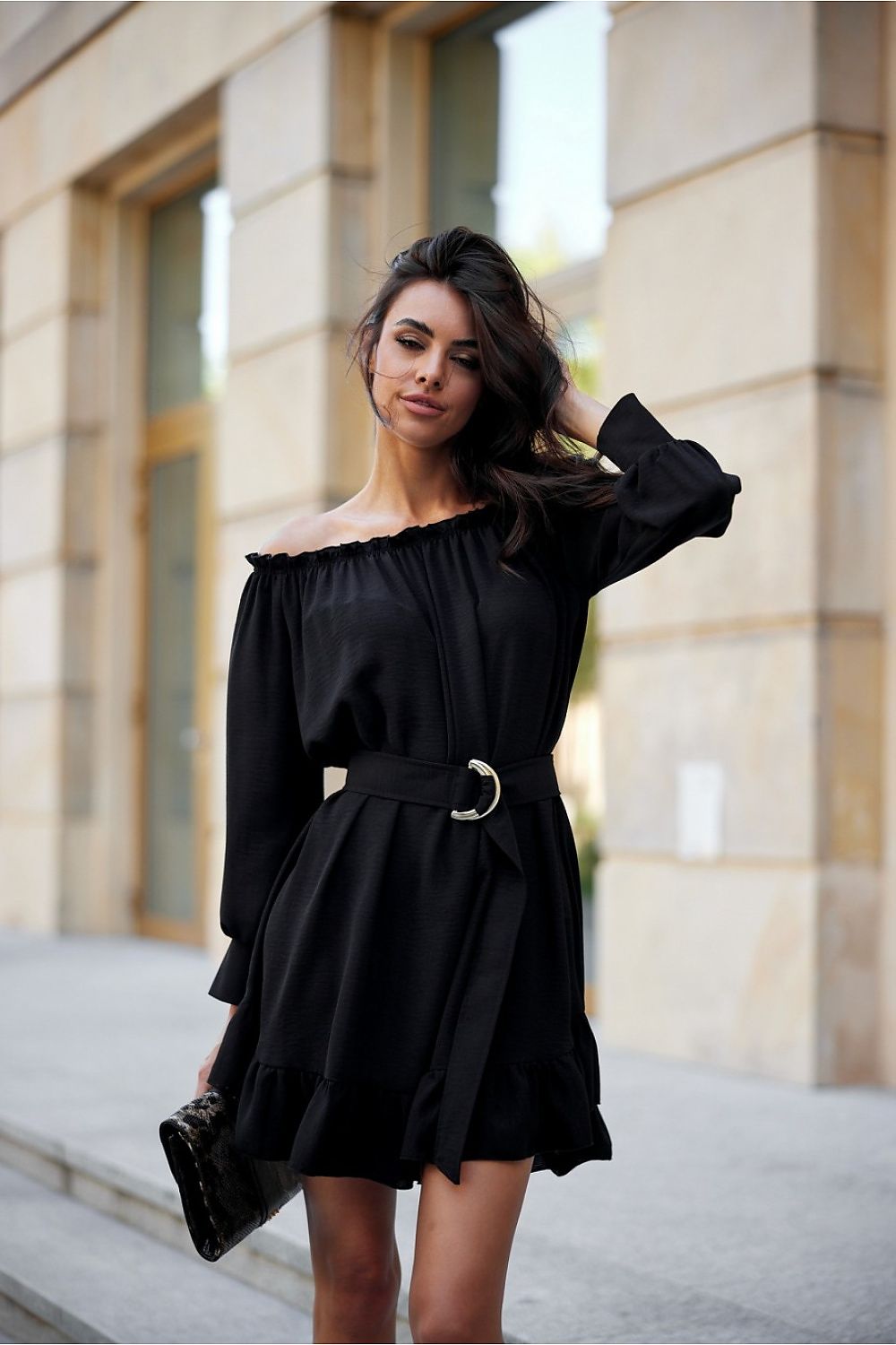 Airy Ruffle Trapeze Dress Roco Fashion