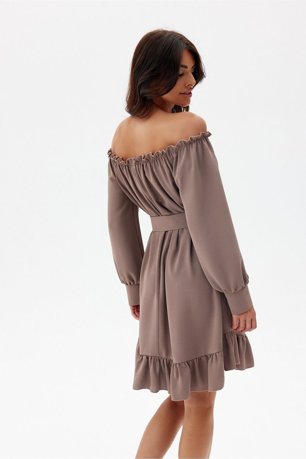 Airy Ruffle Trapeze Dress Roco Fashion