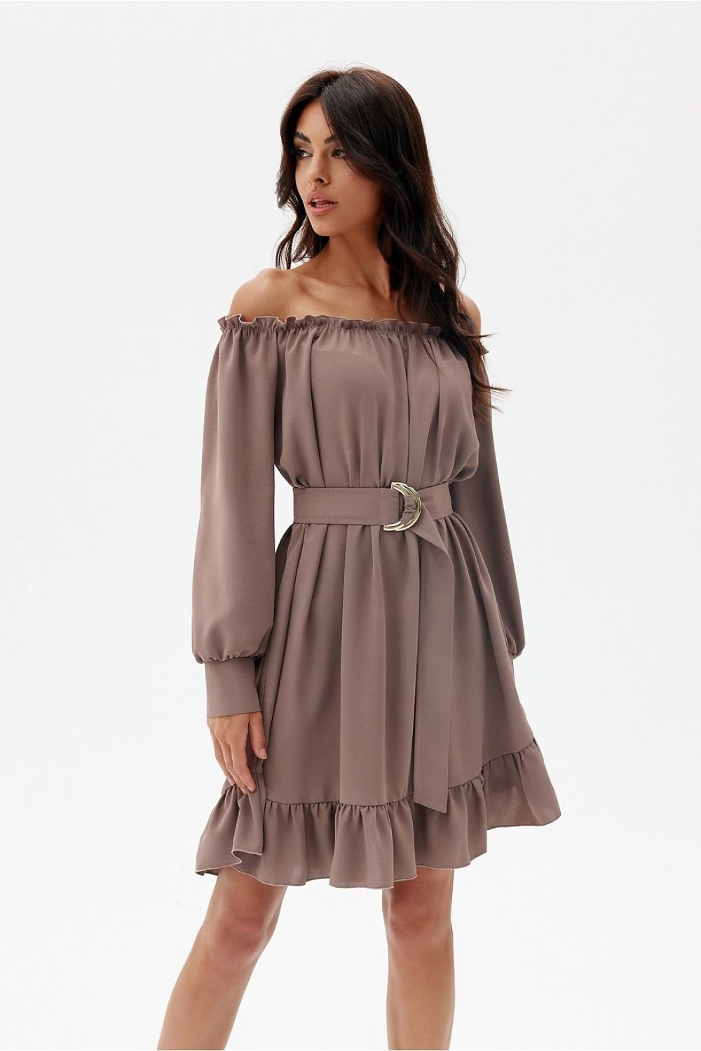 Airy Ruffle Trapeze Dress Roco Fashion