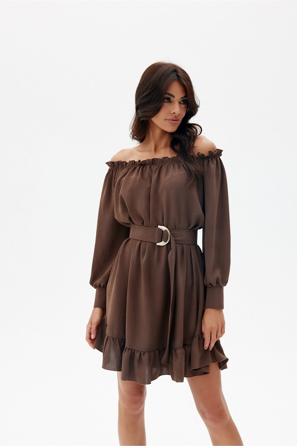 Airy Ruffle Trapeze Dress Roco Fashion