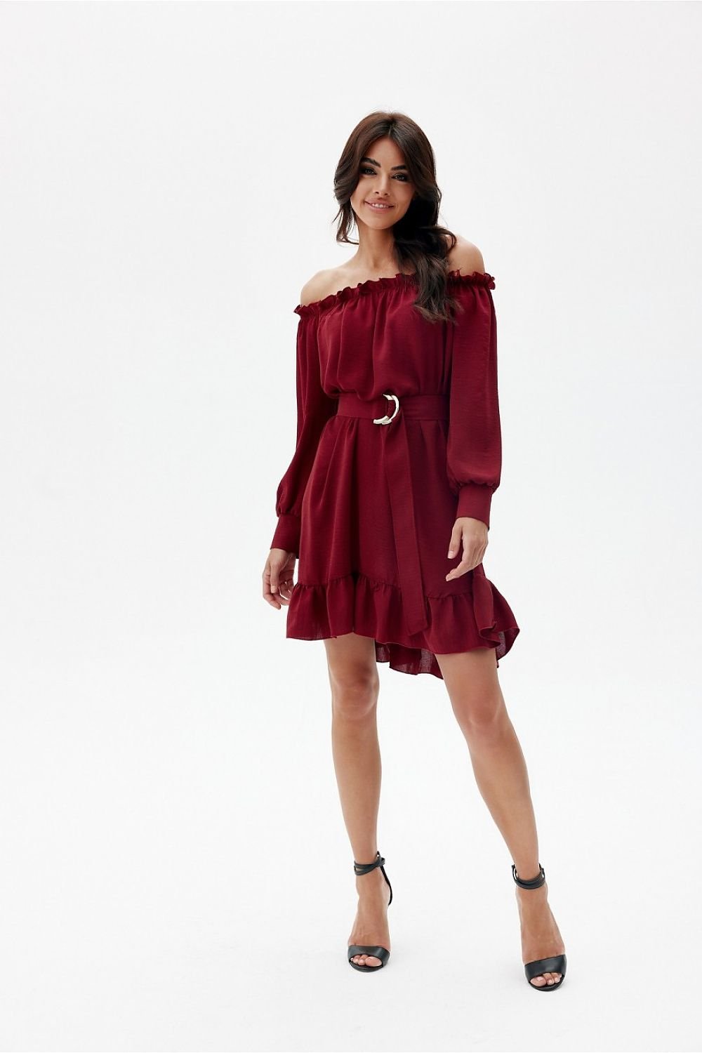 Airy Ruffle Trapeze Dress Roco Fashion